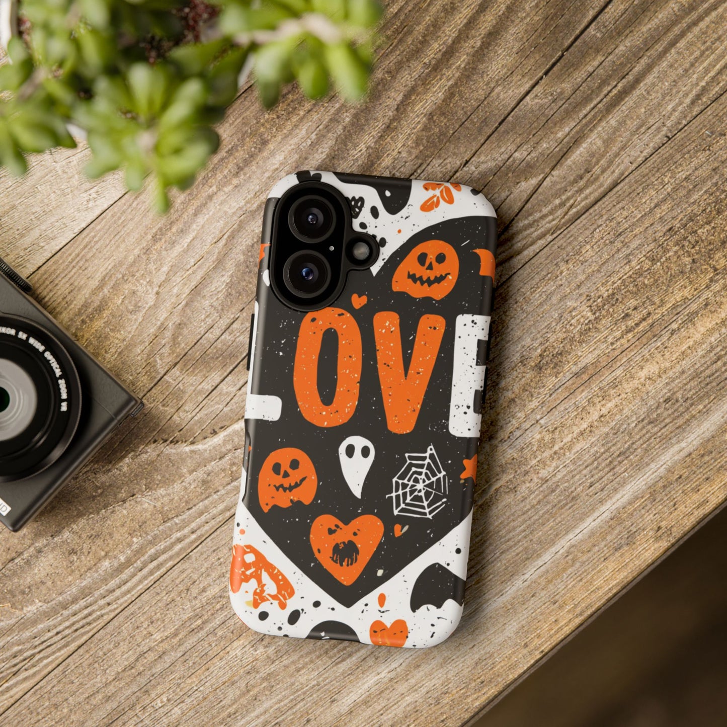 Halloween Phone Case - Spooky Love Design, Cute Ghosts and Pumpkins, Perfect for Fall Decor, Mobile Accessories, Trick or Treat Gifts