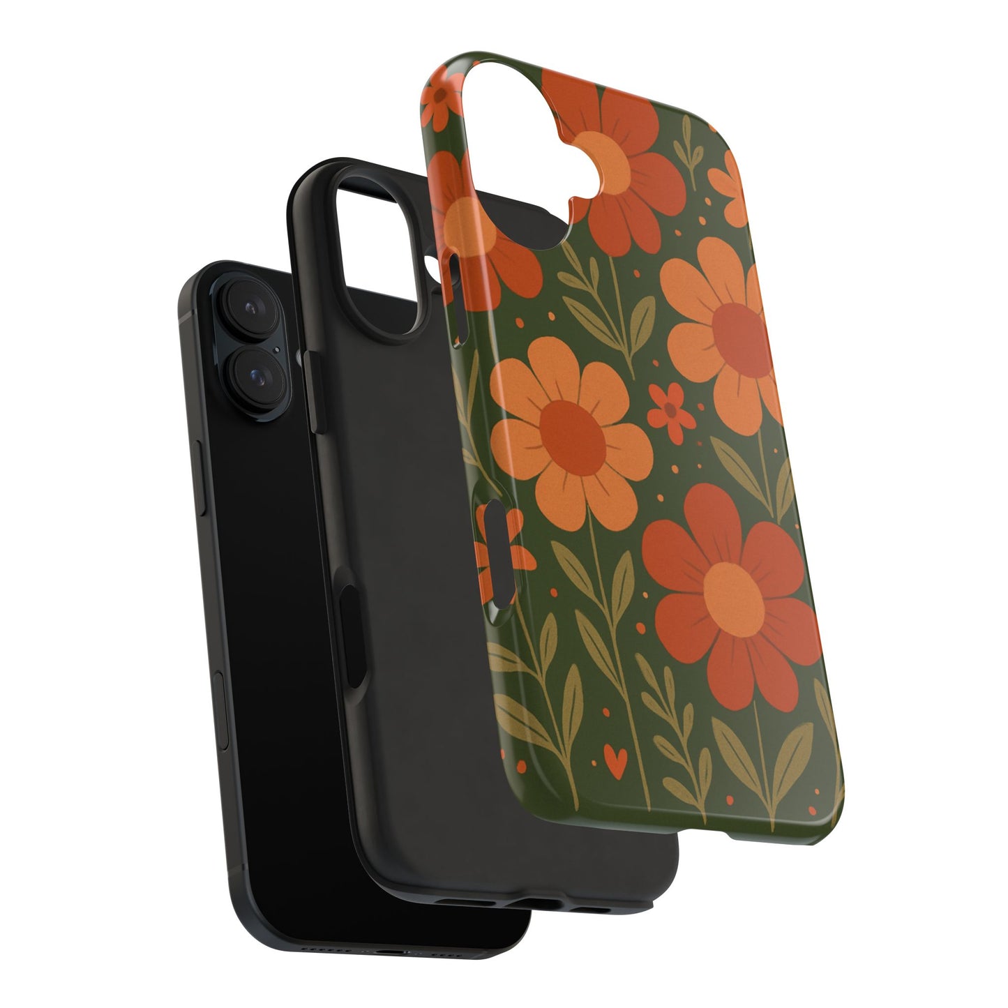 Floral Tough Phone Cases - Vibrant Flower Design, Durable Protection, Gift for Nature Lovers, Spring Decor, Everyday Fashion