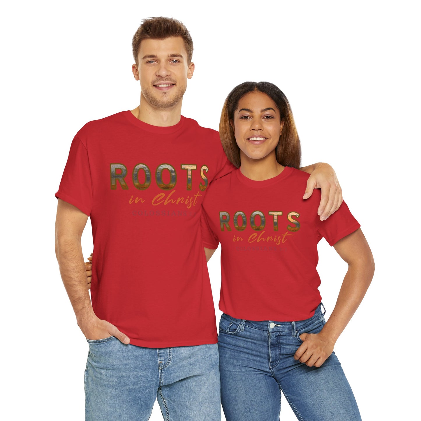 Christian Faith Roots Tee, Inspirational Shirt, Spiritual Gift, Colossians 2:7 T-Shirt, Unisex Casual Wear, Religious Apparel