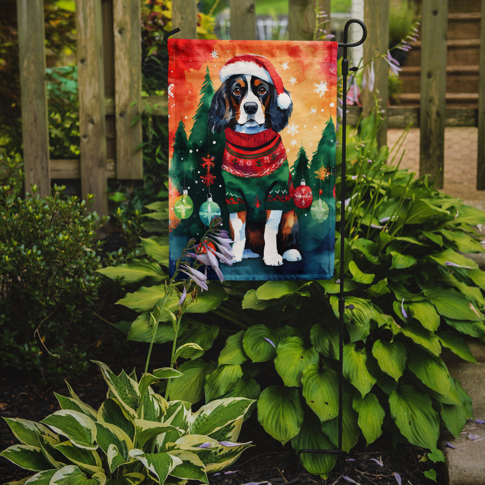 Cavalier Spaniel Christmas Garden Flag