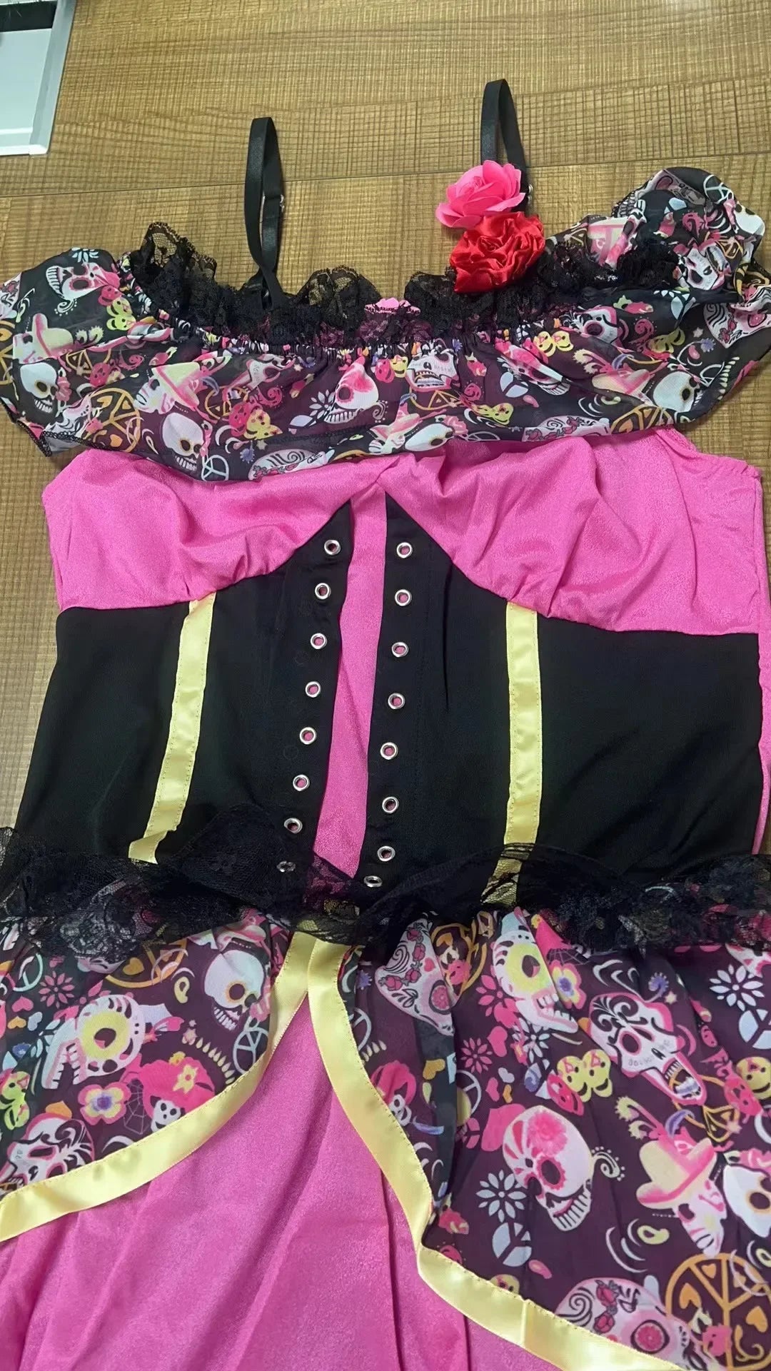 Halloween Costumes for Women Skull Flower Fairy Ghosts Bride Dress Mexico Day Of The Dead Skull Zombie Vampire Adult Cosplay