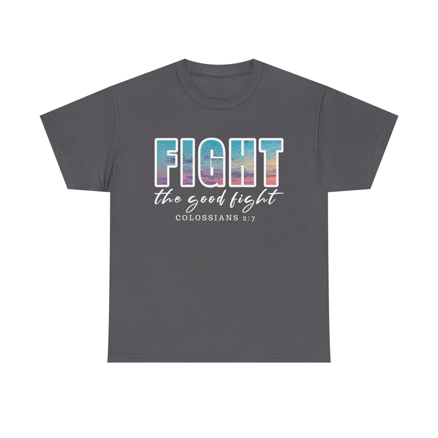 Unisex Inspirational Tee - 'Fight the Good Fight' Colossians 1:7 Motivational Shirt, Faith-Based Apparel, Stylish Gift for [...]