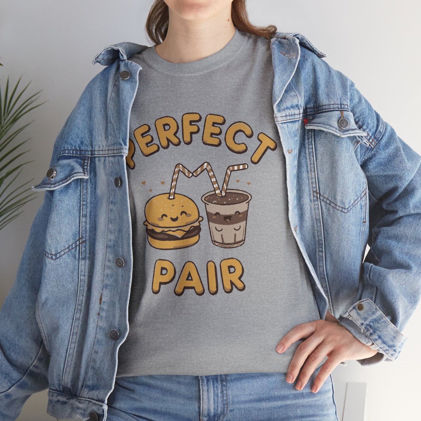 Perfect Pair Cheeseburger & Soda T-Shirt — Cute Matching Food Tee