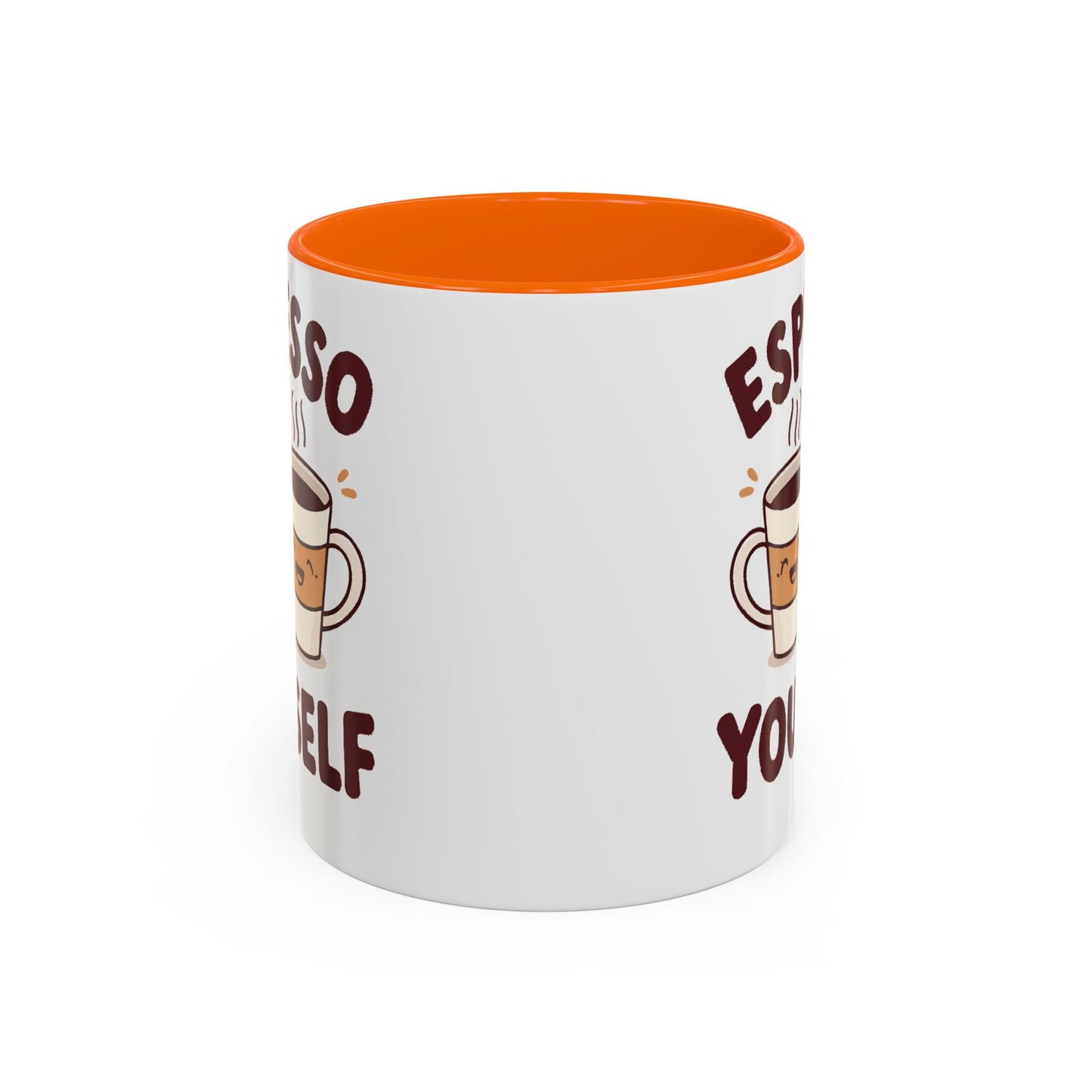 Espresso Yourself Accent Coffee Mug — Cute Coffee Pun Ceramic Mug (11/15 oz)