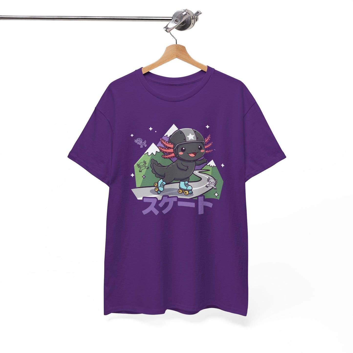 Axolotl Skate Tee — Cute Skateboarding Axolotl Graphic T-Shirt (スケート)