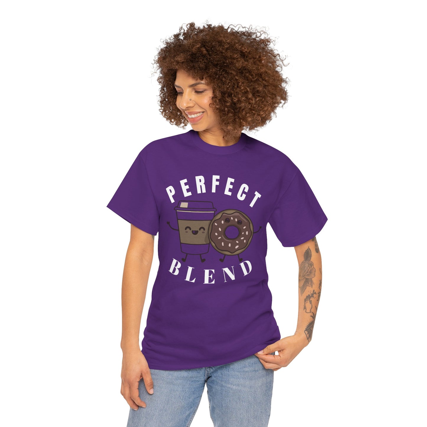 Perfect Blend Coffee & Donut Tee — Cute Matching Breakfast Graphic Shirt