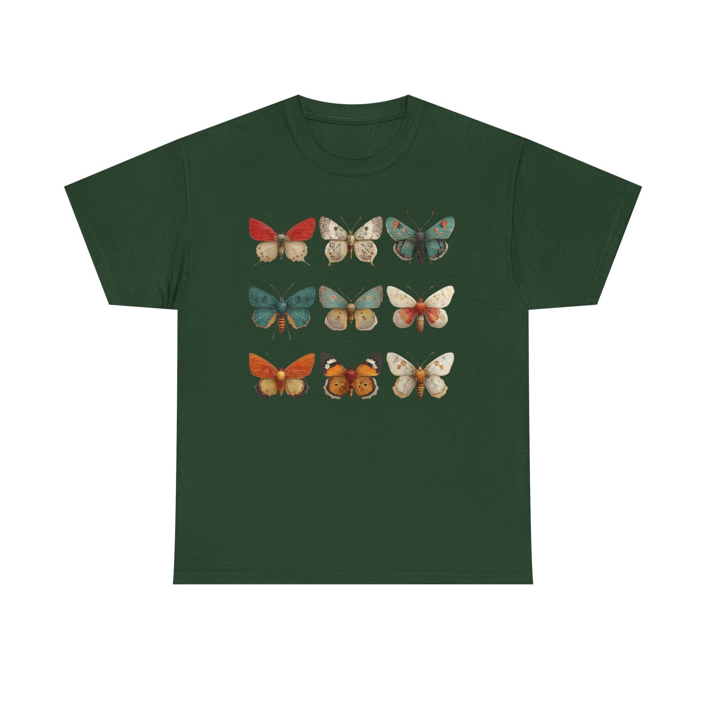 Butterfly Garden Unisex Tee, Nature Lover Shirt, Boho Style Cotton Tee, Gifts for Her, Summer Fashion, Vintage Butterfly Design