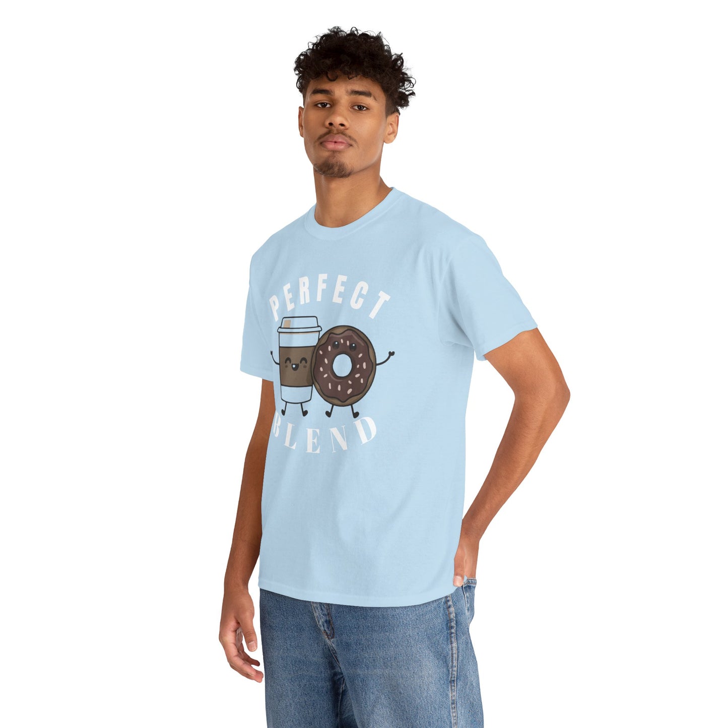 Perfect Blend Coffee & Donut Tee — Cute Matching Breakfast Graphic Shirt