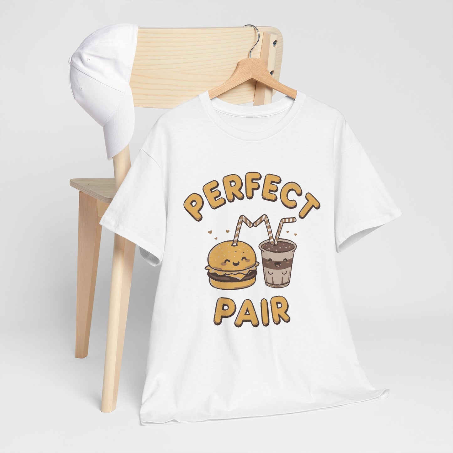 Perfect Pair Cheeseburger & Soda T-Shirt — Cute Matching Food Tee