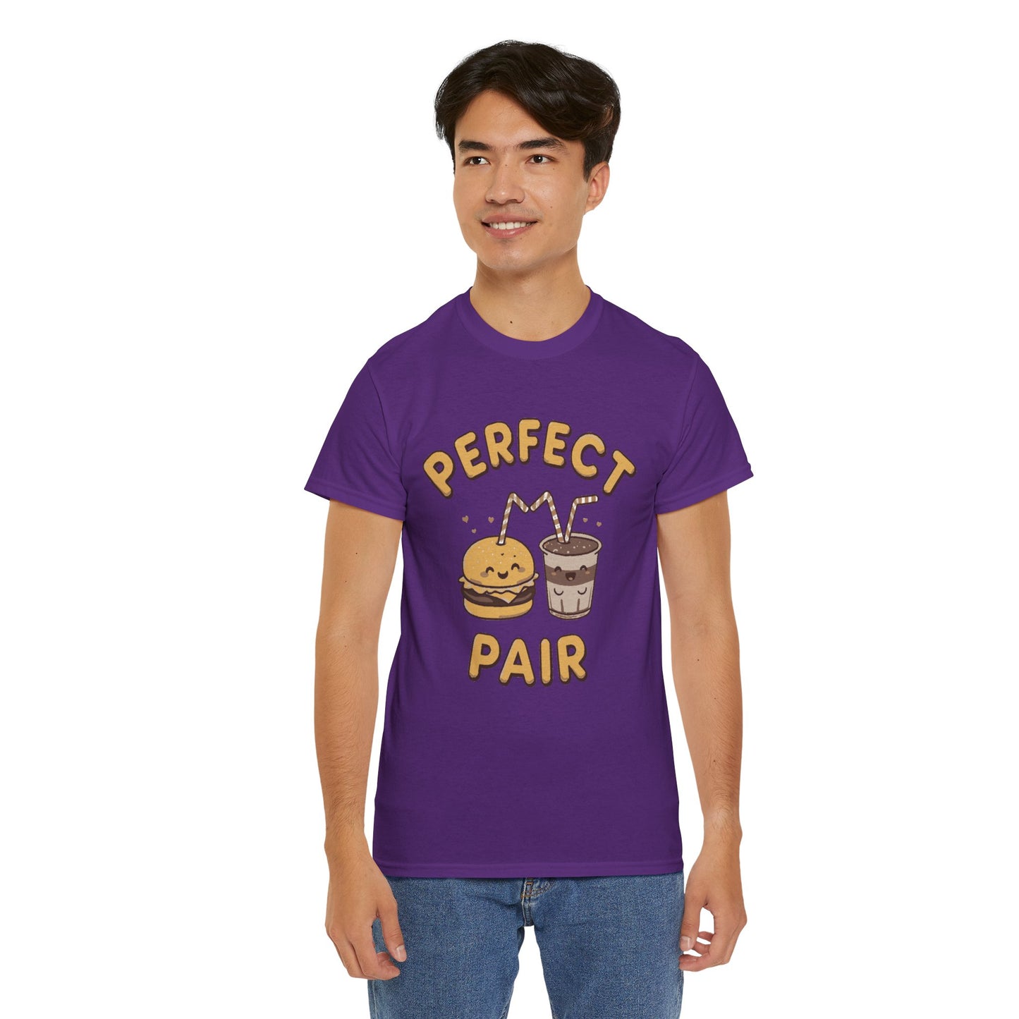 Perfect Pair Cheeseburger & Soda T-Shirt — Cute Matching Food Tee