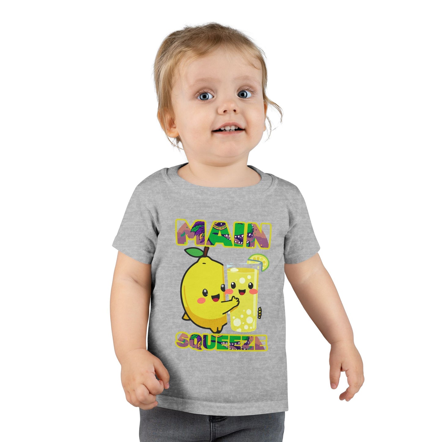 Main Squeeze Toddler T-Shirt — Cute Lemon & Glass Graphic