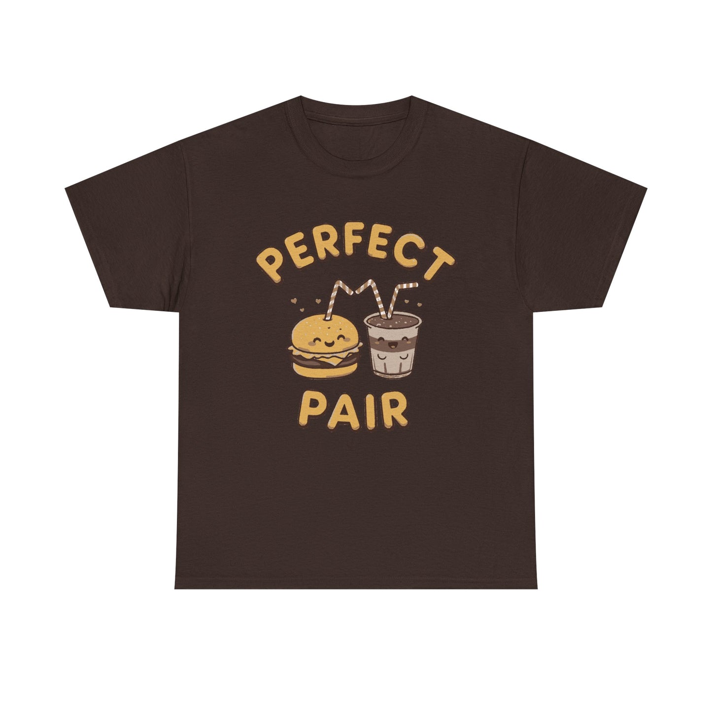 Perfect Pair Cheeseburger & Soda T-Shirt — Cute Matching Food Tee