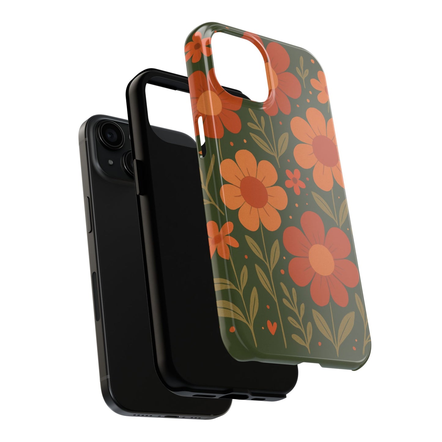 Floral Tough Phone Cases - Vibrant Flower Design, Durable Protection, Gift for Nature Lovers, Spring Decor, Everyday Fashion