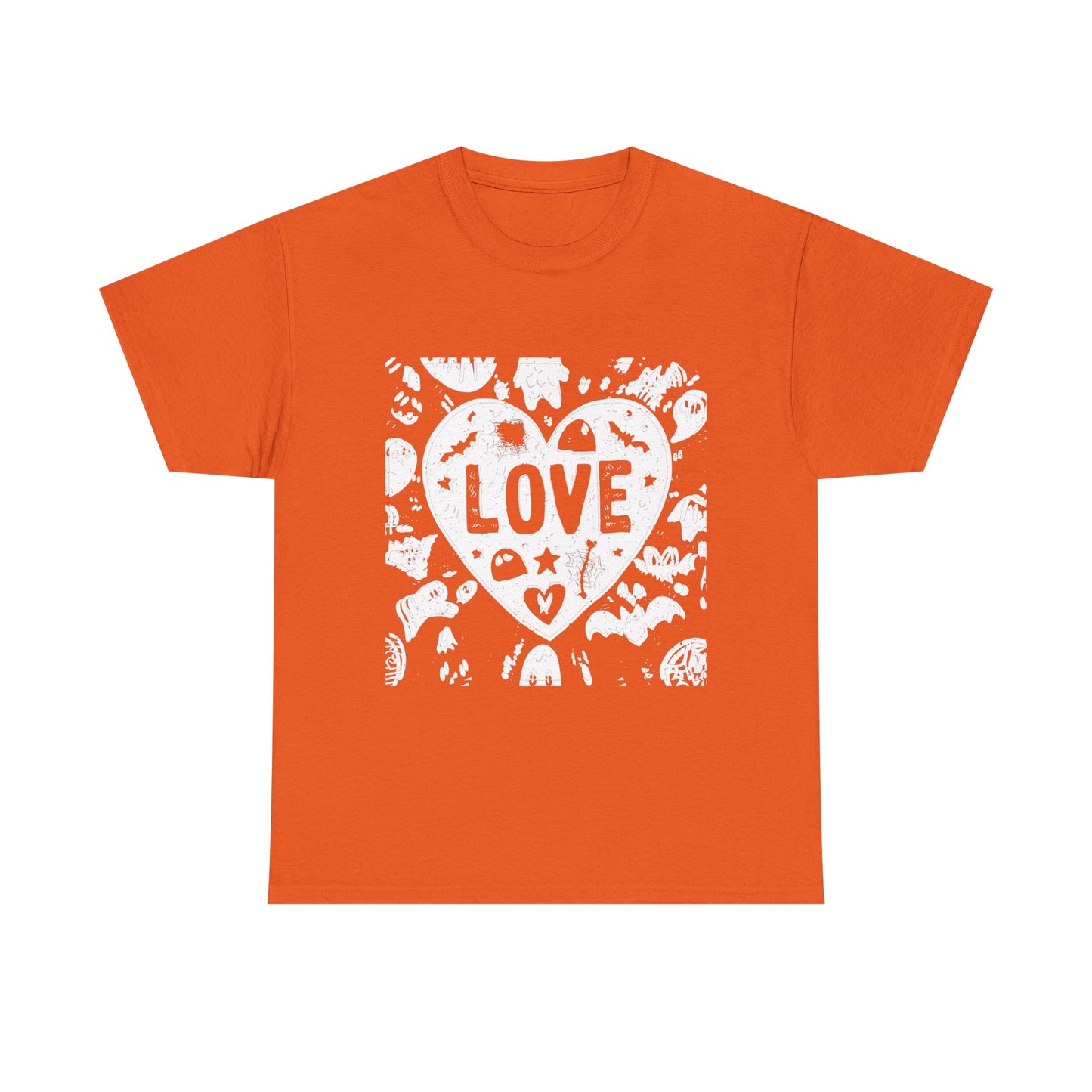 Love Heart Graphic Unisex Cotton Tee, Casual Wear, Gifts for Couples, Valentine's Day, Everyday Comfort, Trendy Style