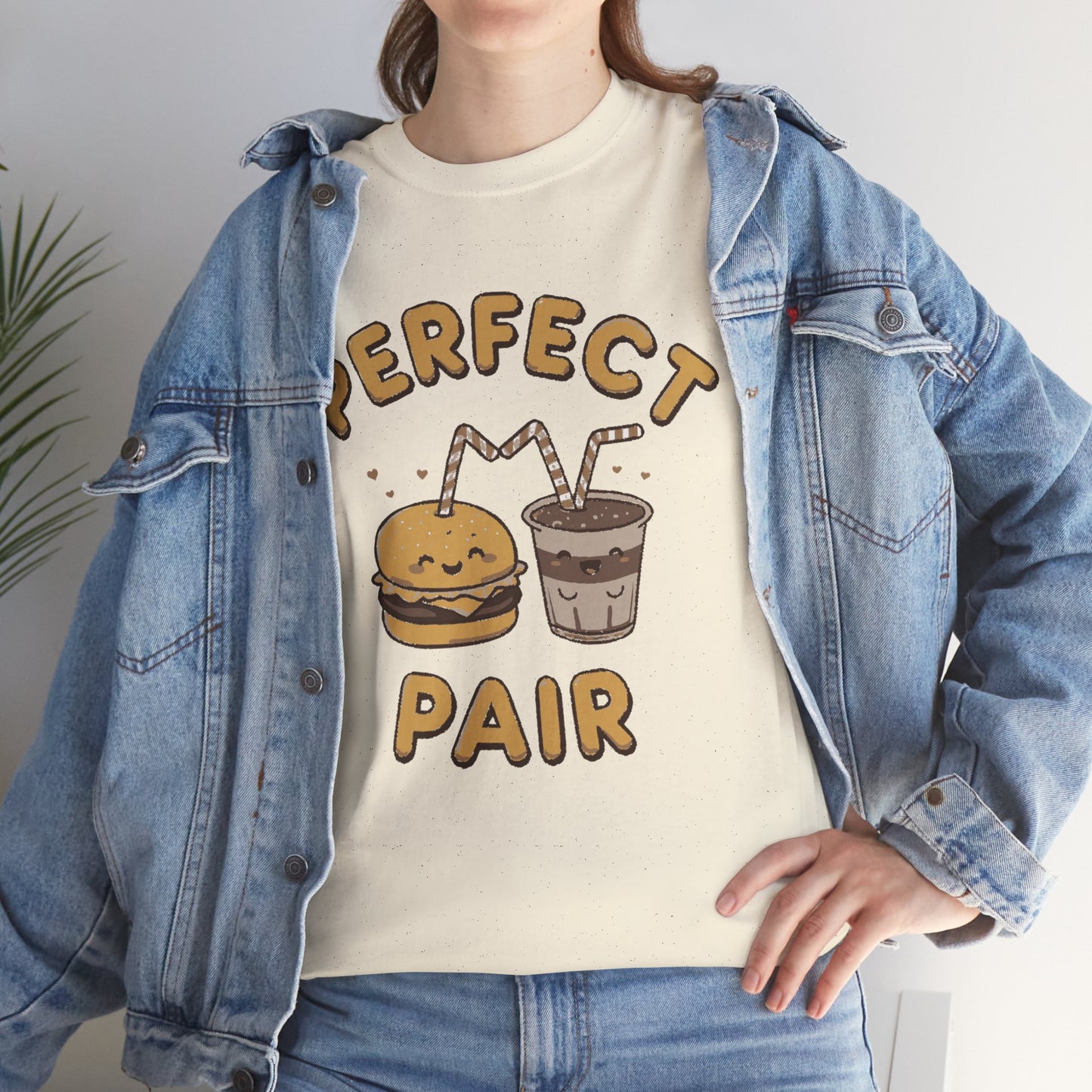 Perfect Pair Cheeseburger & Soda T-Shirt — Cute Matching Food Tee