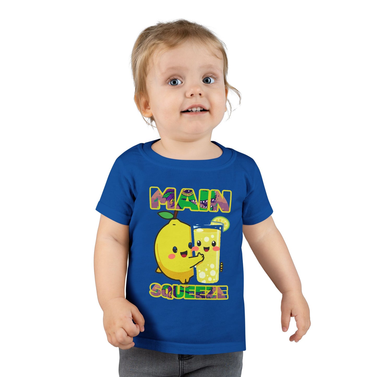 Main Squeeze Toddler T-Shirt — Cute Lemon & Glass Graphic