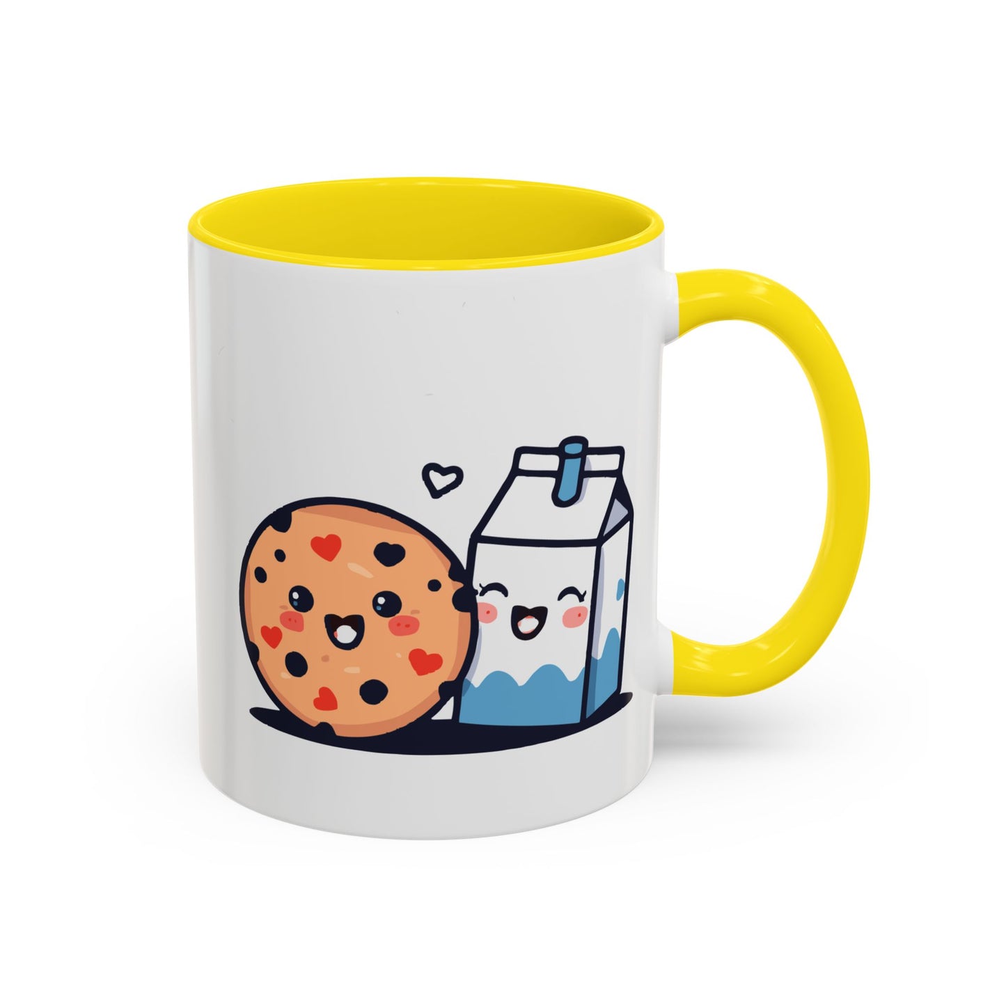 Cute Cookie & Milk Coffee Mug — Kawaii Breakfast Accent Mug