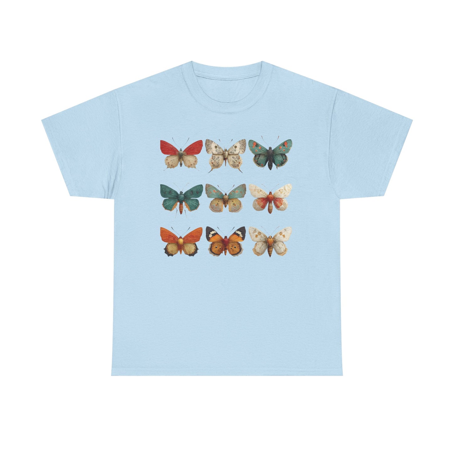 Butterfly Garden Unisex Tee, Nature Lover Shirt, Boho Style Cotton Tee, Gifts for Her, Summer Fashion, Vintage Butterfly Design