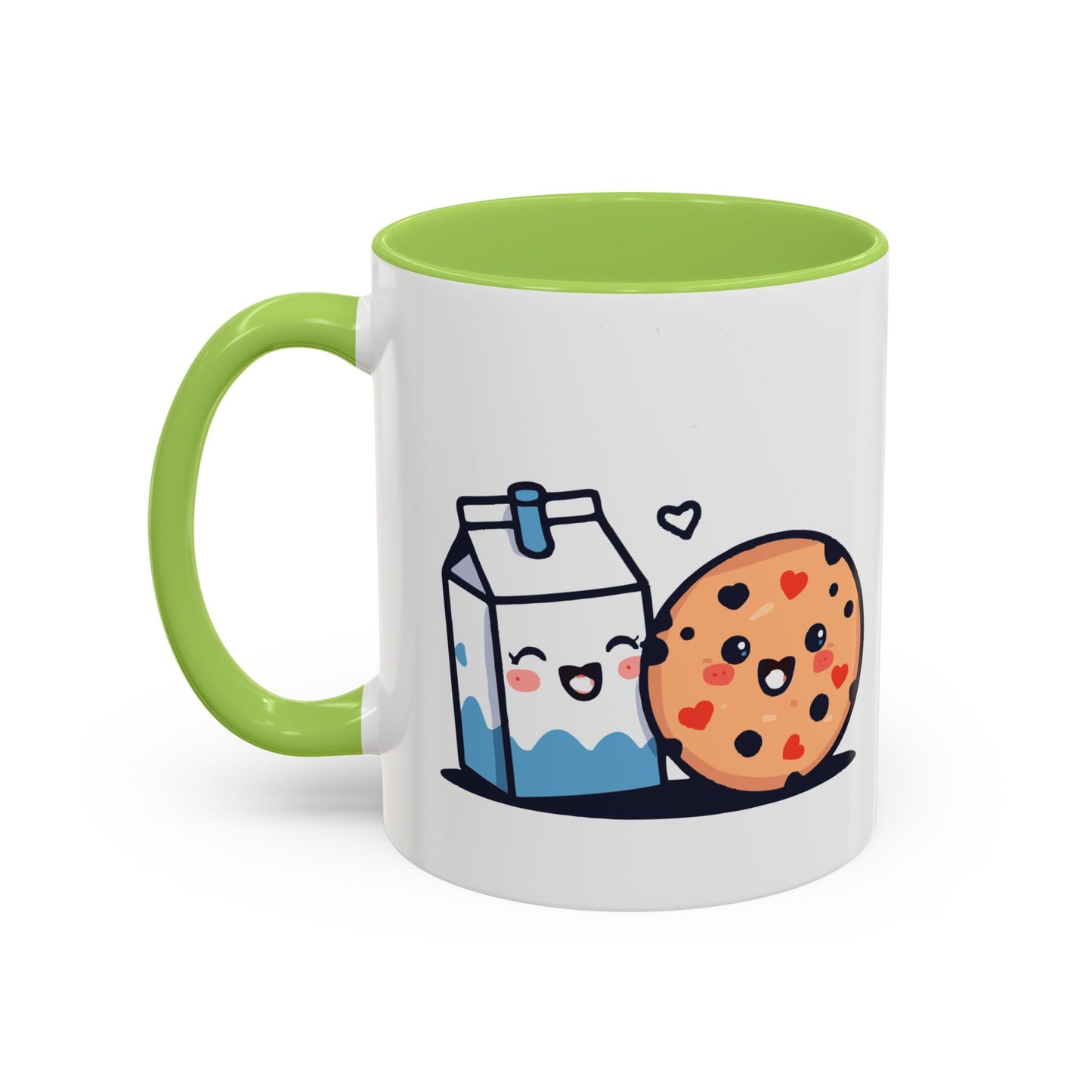 Cute Cookie & Milk Coffee Mug — Kawaii Breakfast Accent Mug