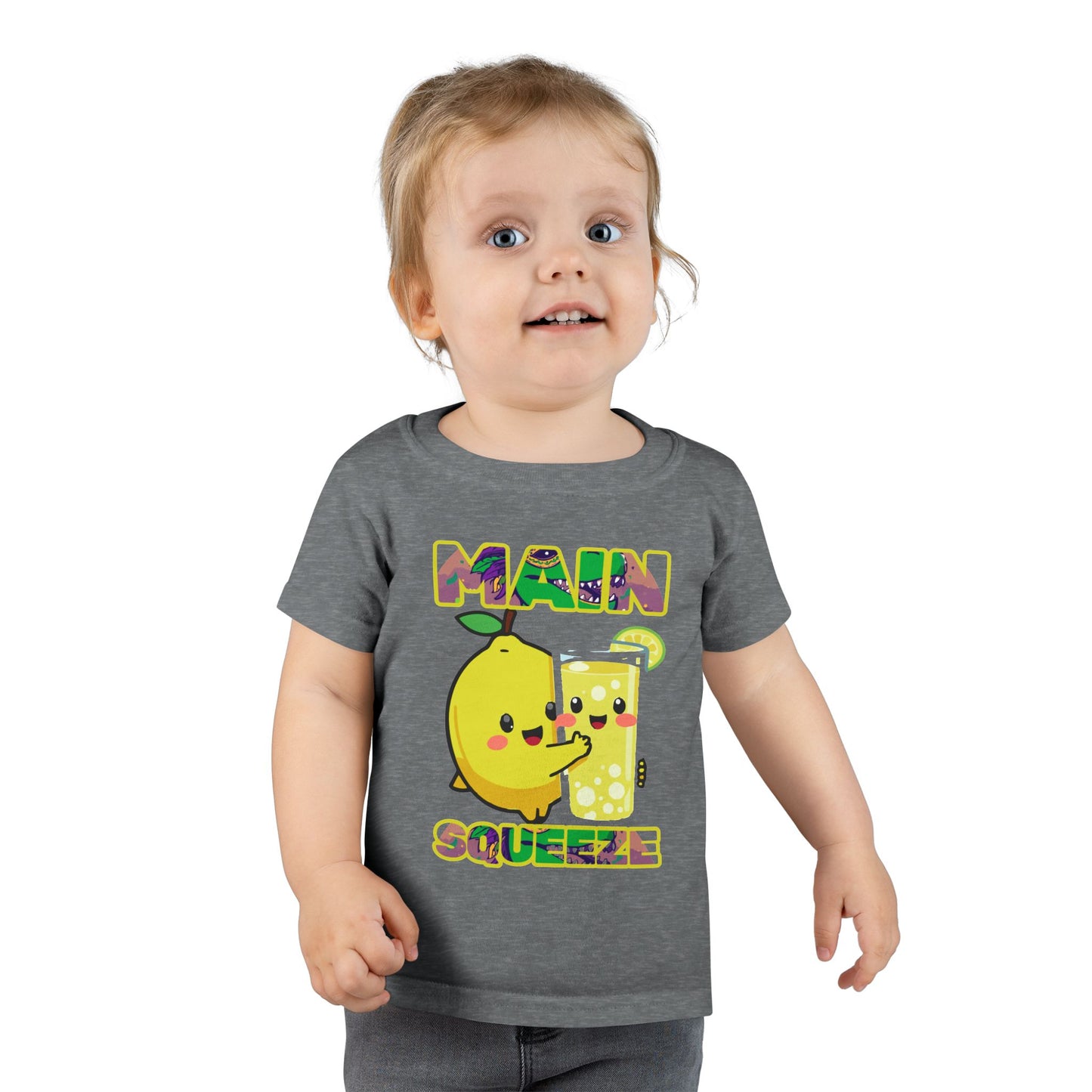 Main Squeeze Toddler T-Shirt — Cute Lemon & Glass Graphic