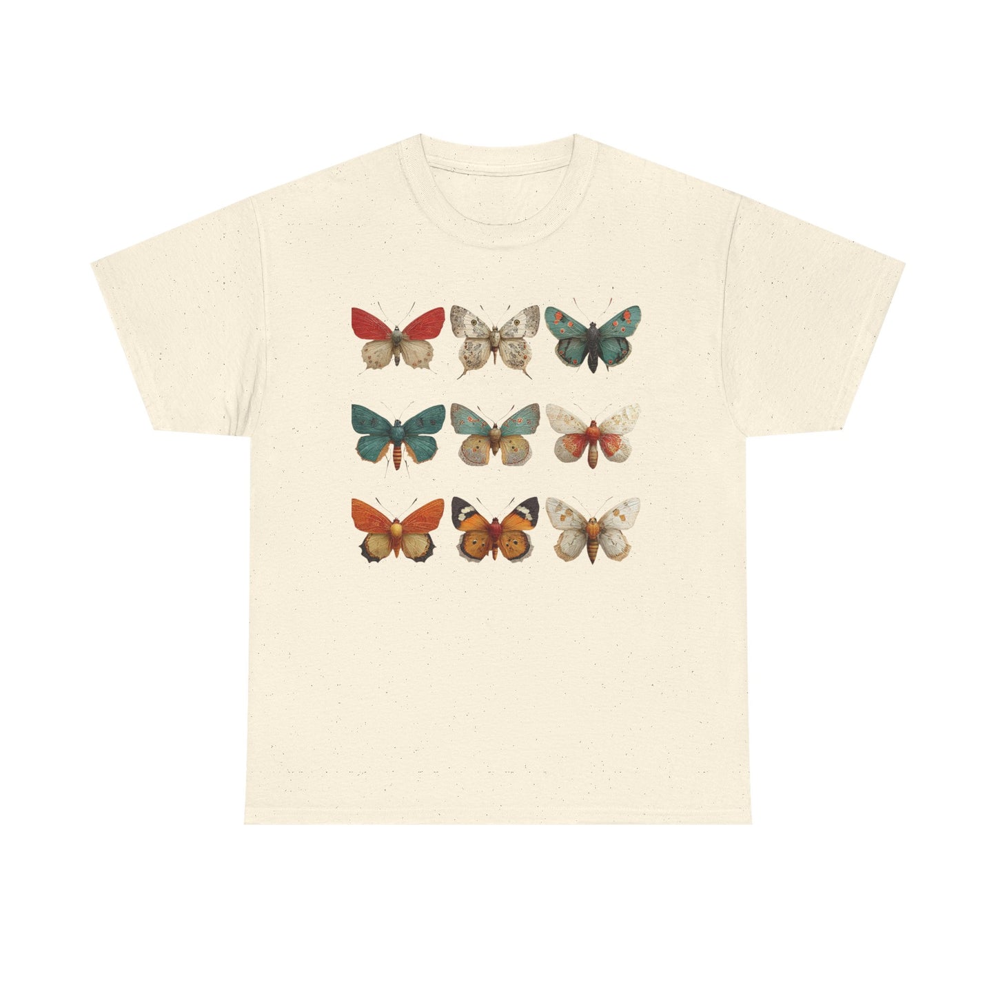 Butterfly Garden Unisex Tee, Nature Lover Shirt, Boho Style Cotton Tee, Gifts for Her, Summer Fashion, Vintage Butterfly Design