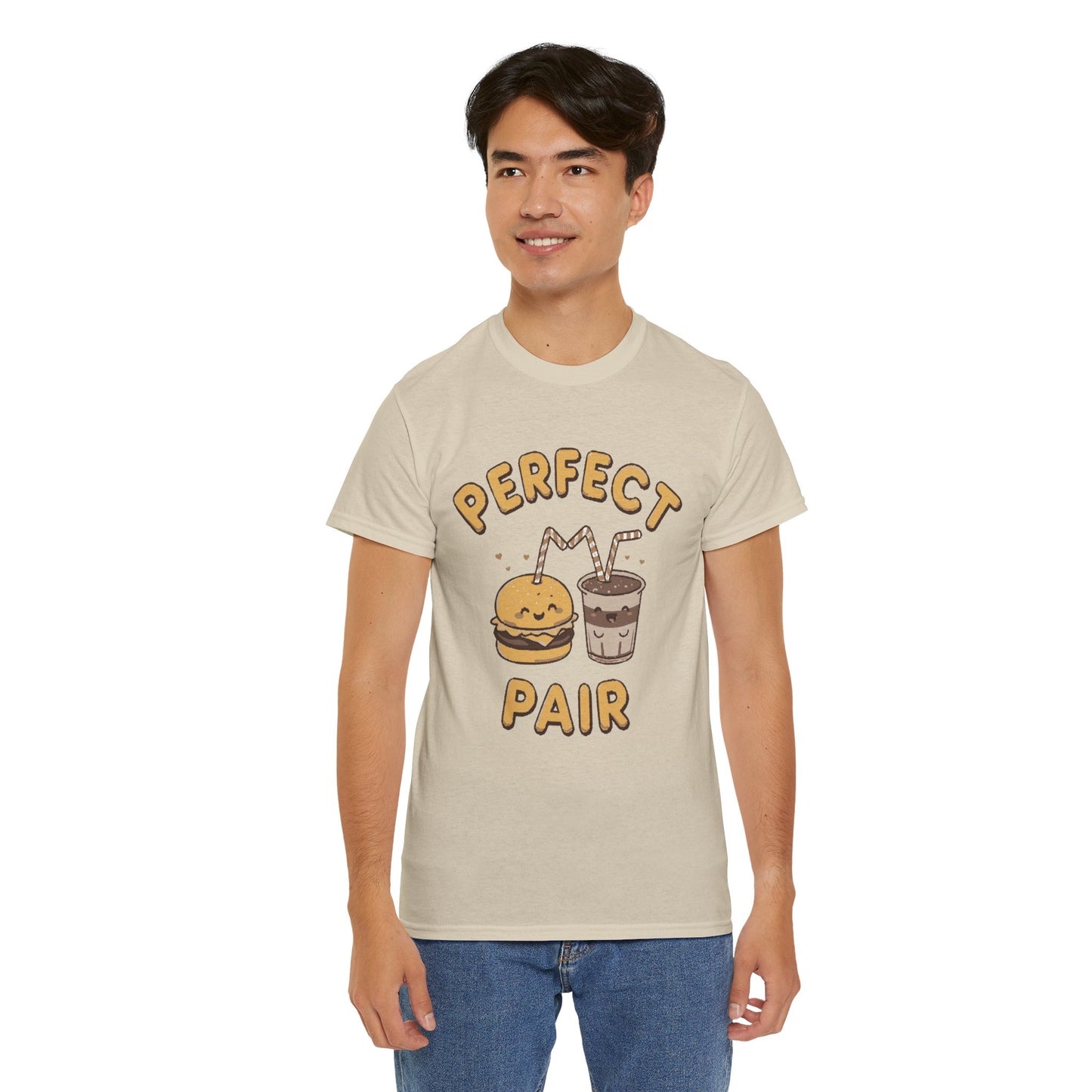 Perfect Pair Cheeseburger & Soda T-Shirt — Cute Matching Food Tee