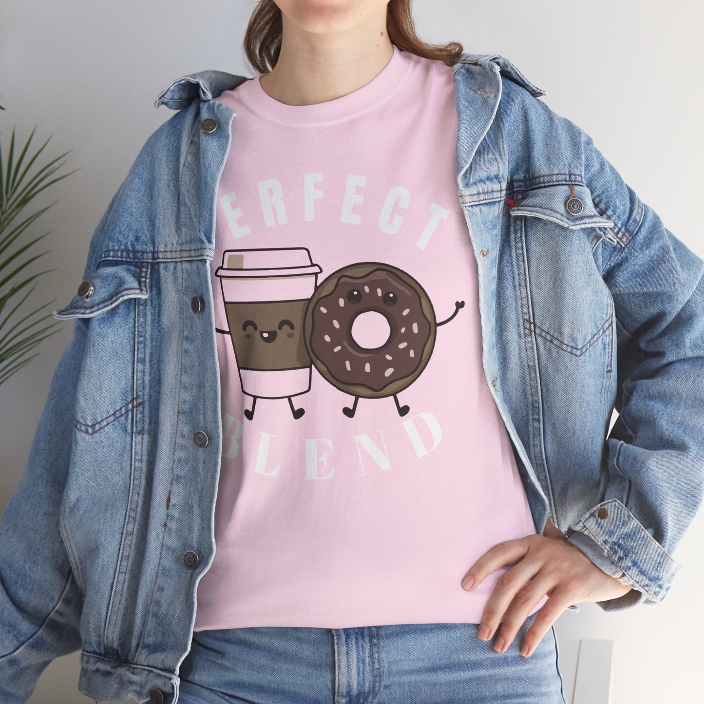 Perfect Blend Coffee & Donut Tee — Cute Matching Breakfast Graphic Shirt