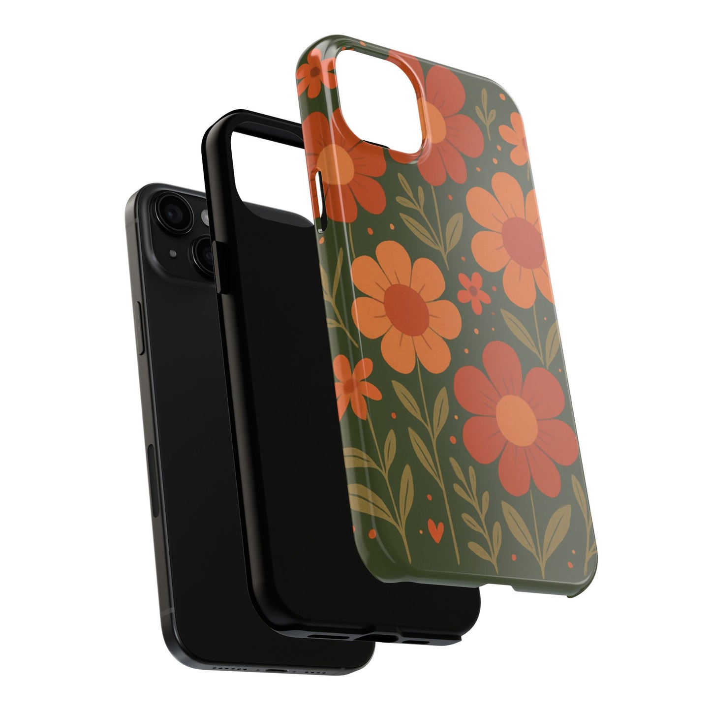 Floral Tough Phone Cases - Vibrant Flower Design, Durable Protection, Gift for Nature Lovers, Spring Decor, Everyday Fashion
