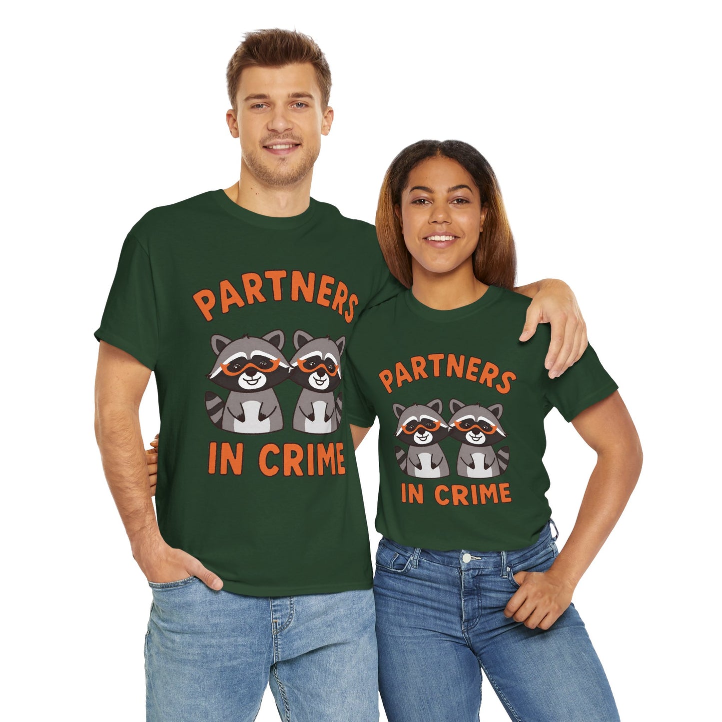 Partners in Crime Raccoon T-Shirt — Cute Matching Best Friends Tee