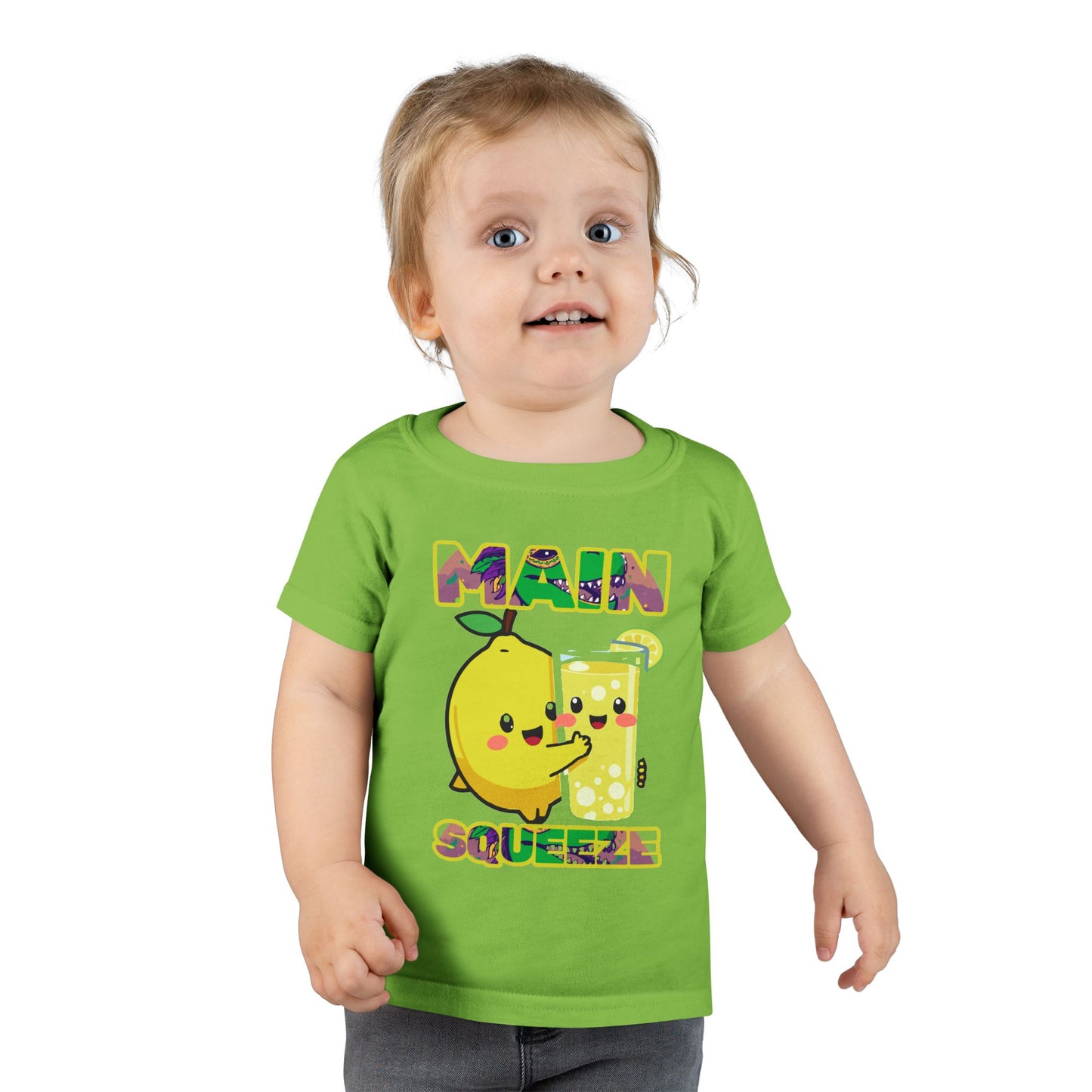 Main Squeeze Toddler T-Shirt — Cute Lemon & Glass Graphic