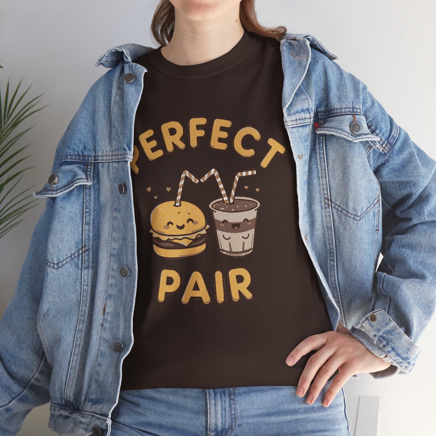 Perfect Pair Cheeseburger & Soda T-Shirt — Cute Matching Food Tee