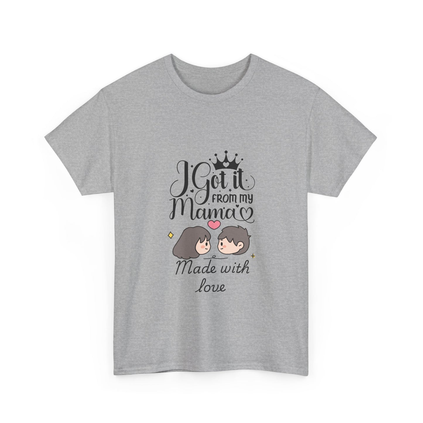 Mama Love Unisex Heavy Cotton Tee | Gift for Mom, Mother's Day, Family Bond, Cute Tee, Made with Love