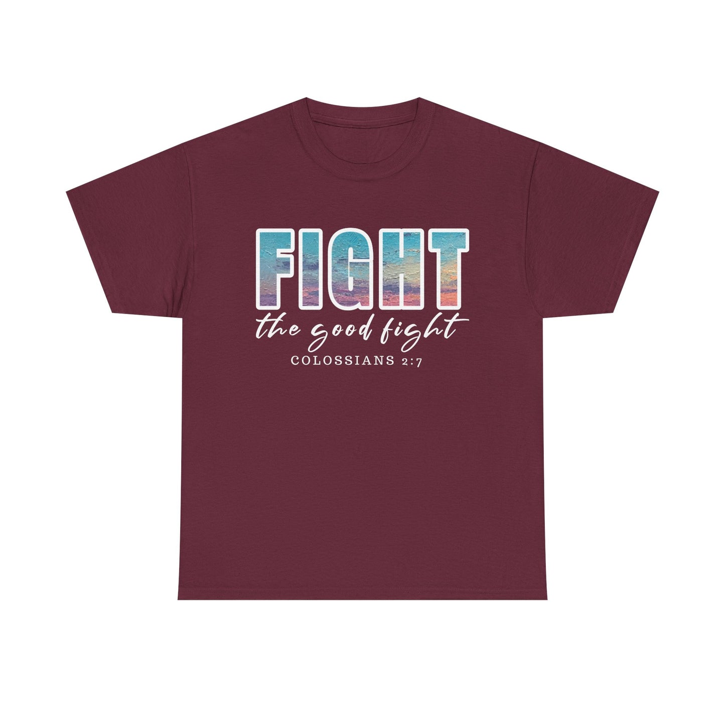 Unisex Inspirational Tee - 'Fight the Good Fight' Colossians 1:7 Motivational Shirt, Faith-Based Apparel, Stylish Gift for [...]