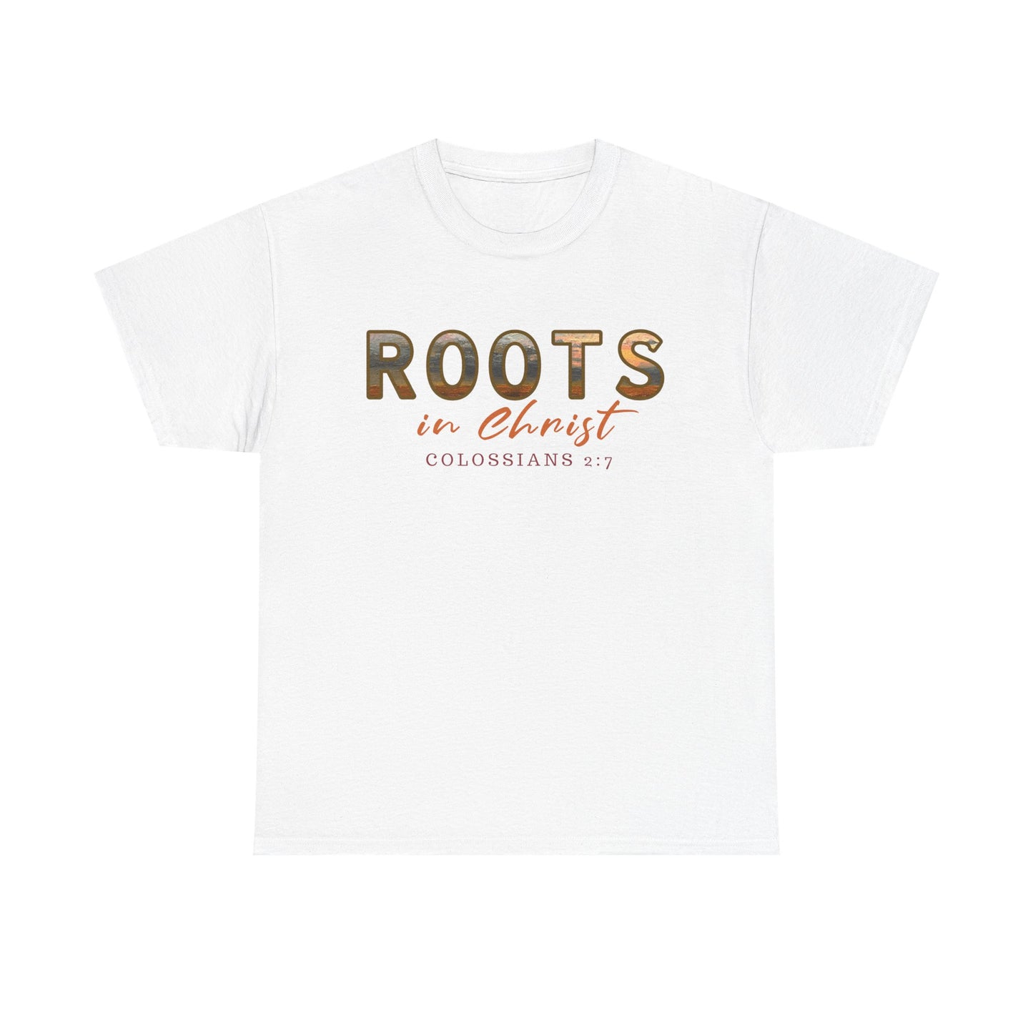 Christian Faith Roots Tee, Inspirational Shirt, Spiritual Gift, Colossians 2:7 T-Shirt, Unisex Casual Wear, Religious Apparel