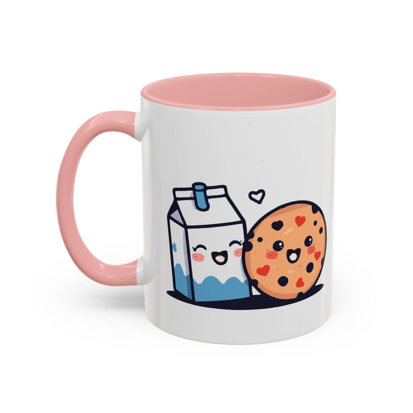 Cute Cookie & Milk Coffee Mug — Kawaii Breakfast Accent Mug