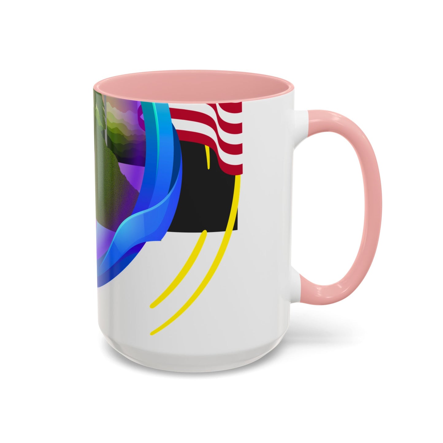 Vibrant Landscape Accent Coffee Mug, Artistic Coffee Cup, Unique Gift for Nature Lovers, Colorful Ceramic Mug, Coffee Lover's Delight