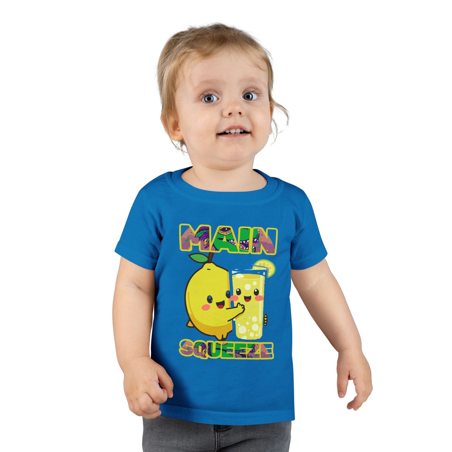 Main Squeeze Toddler T-Shirt — Cute Lemon & Glass Graphic