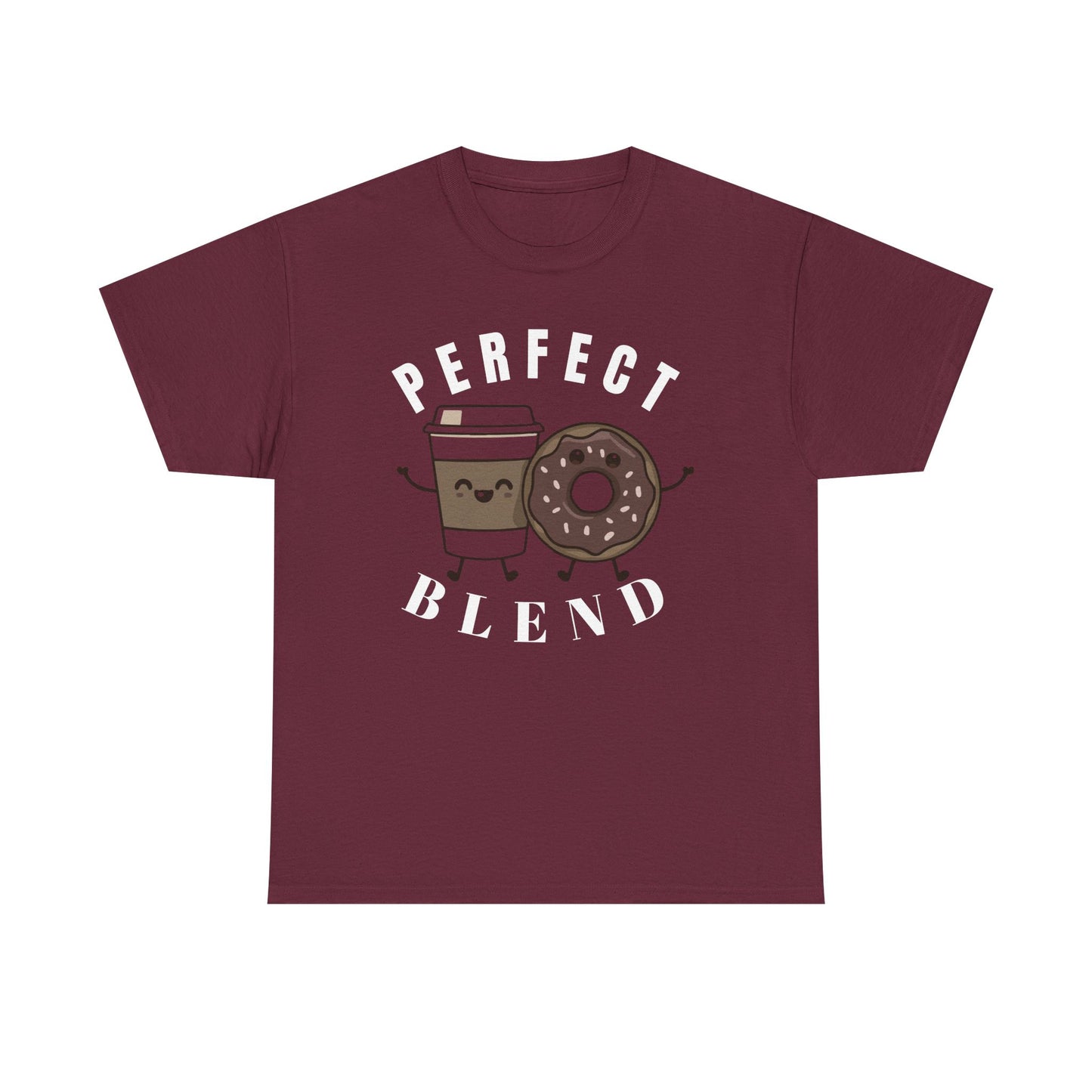 Perfect Blend Coffee & Donut Tee — Cute Matching Breakfast Graphic Shirt