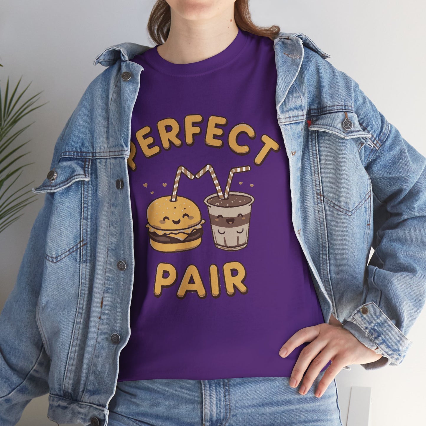 Perfect Pair Cheeseburger & Soda T-Shirt — Cute Matching Food Tee
