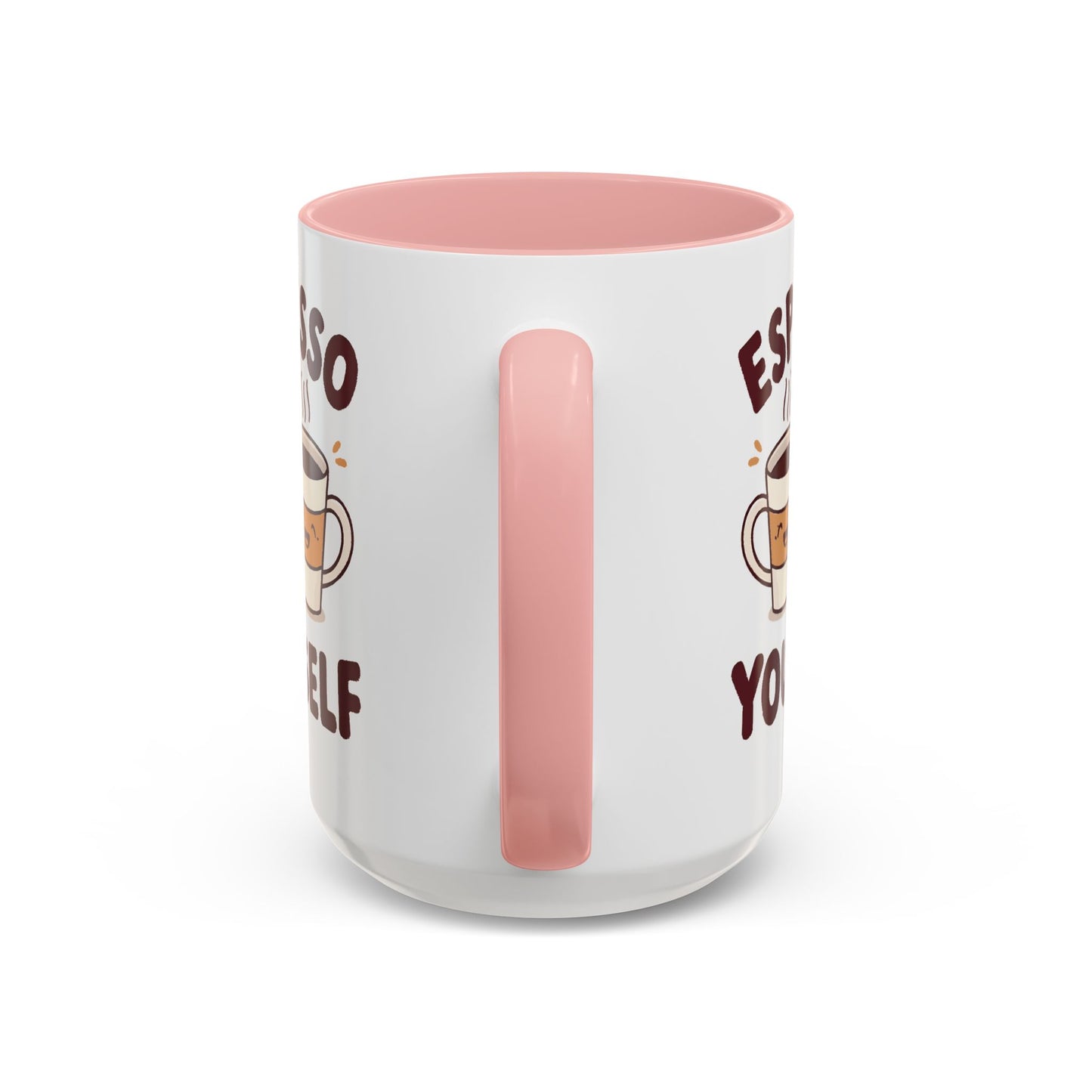 Espresso Yourself Accent Coffee Mug — Cute Coffee Pun Ceramic Mug (11/15 oz)