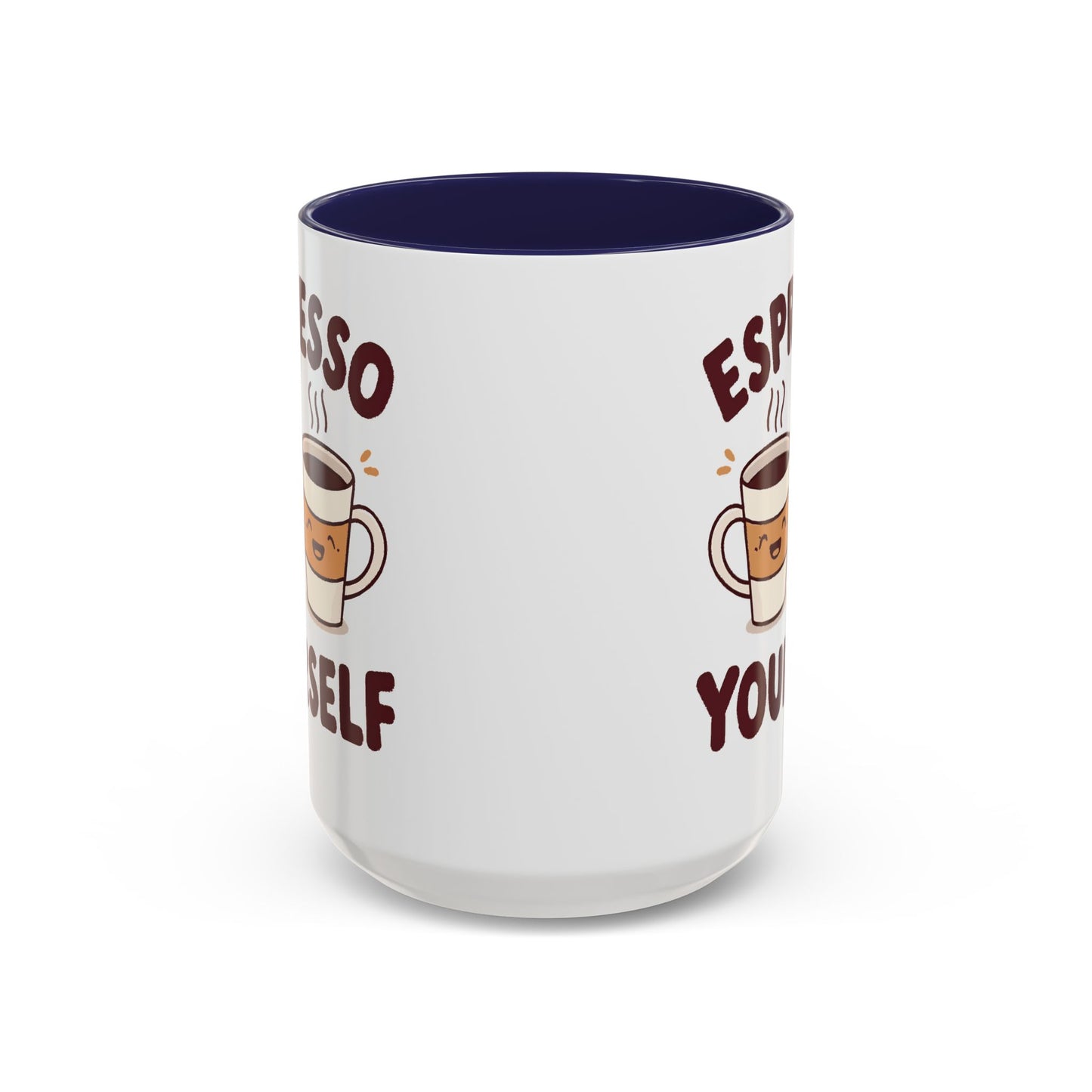 Espresso Yourself Accent Coffee Mug — Cute Coffee Pun Ceramic Mug (11/15 oz)