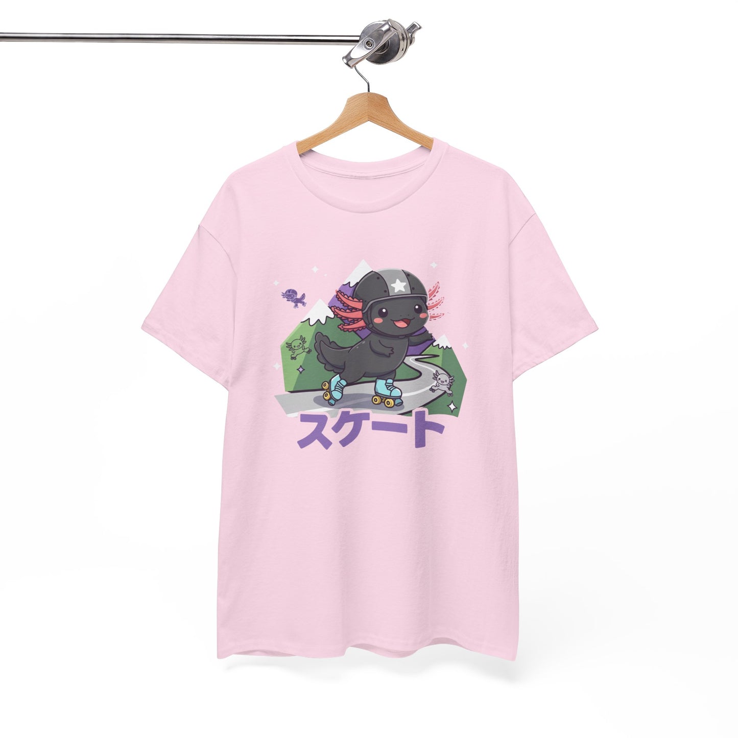 Axolotl Skate Tee — Cute Skateboarding Axolotl Graphic T-Shirt (スケート)