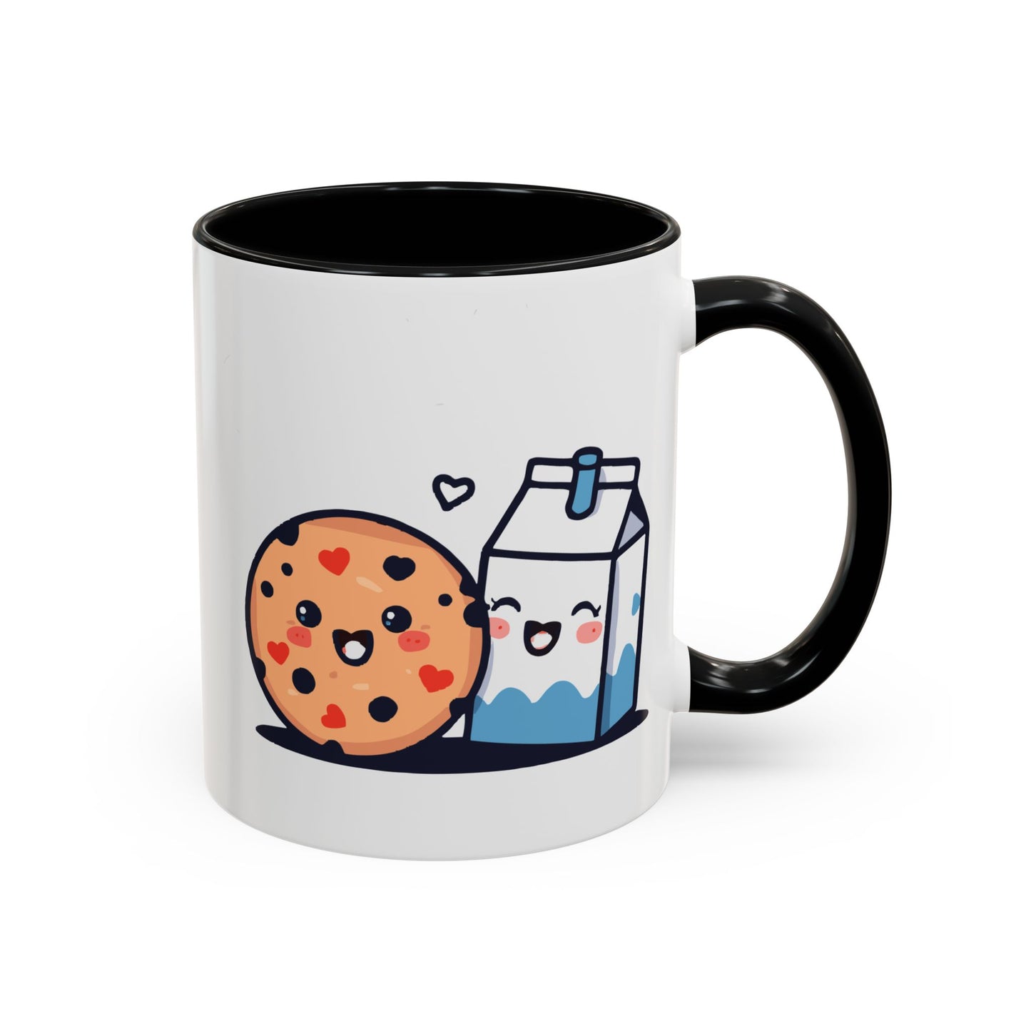 Cute Cookie & Milk Coffee Mug — Kawaii Breakfast Accent Mug