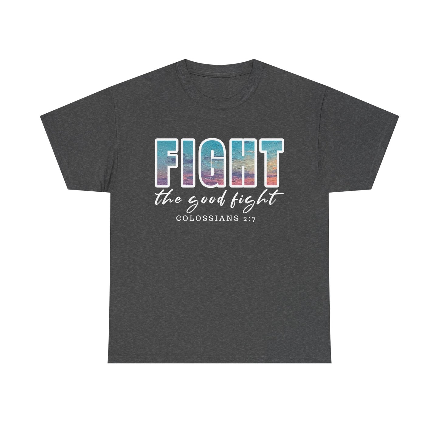 Unisex Inspirational Tee - 'Fight the Good Fight' Colossians 1:7 Motivational Shirt, Faith-Based Apparel, Stylish Gift for [...]