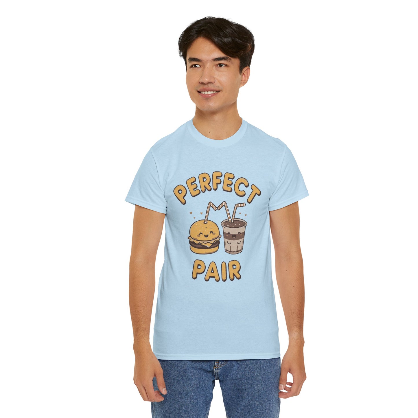 Perfect Pair Cheeseburger & Soda T-Shirt — Cute Matching Food Tee