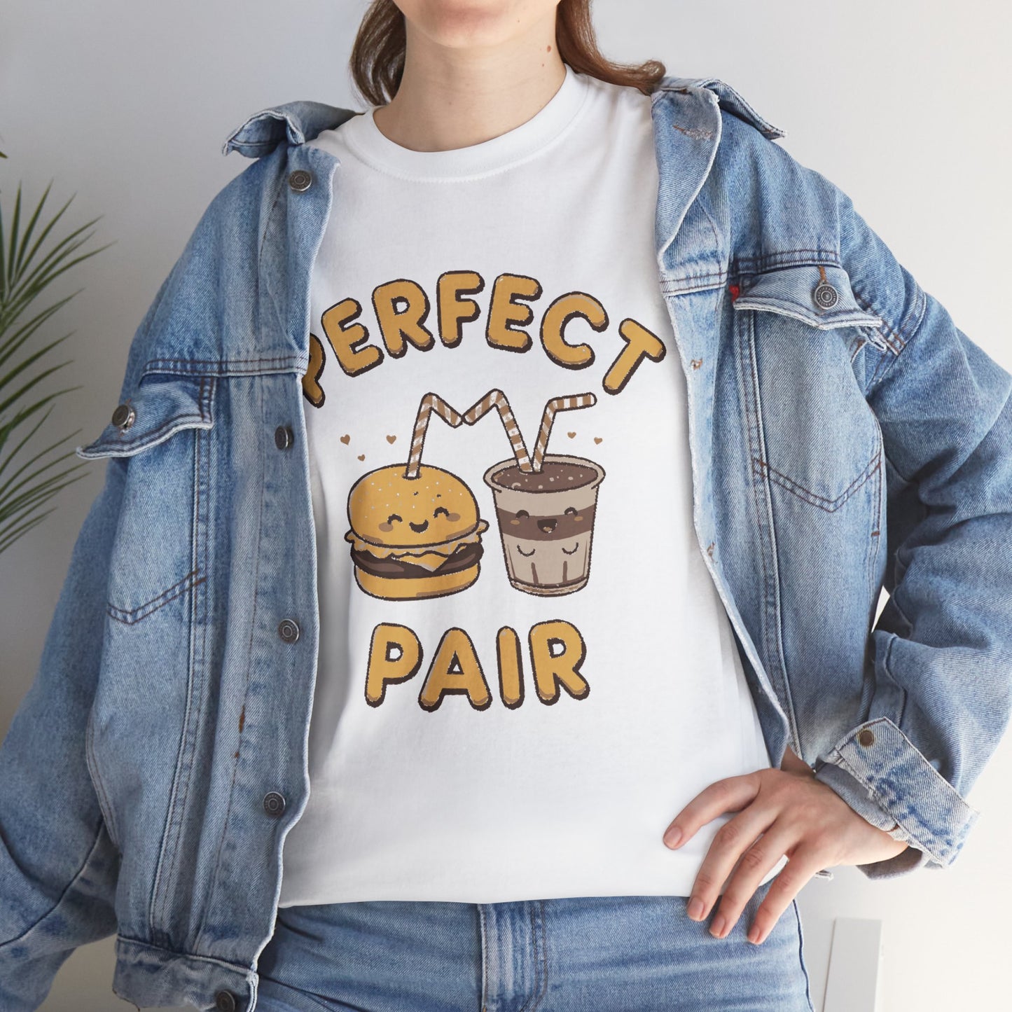 Perfect Pair Cheeseburger & Soda T-Shirt — Cute Matching Food Tee
