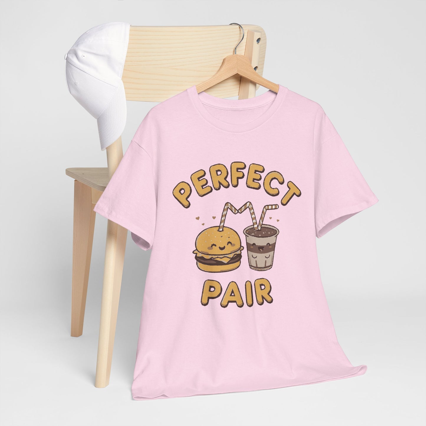 Perfect Pair Cheeseburger & Soda T-Shirt — Cute Matching Food Tee