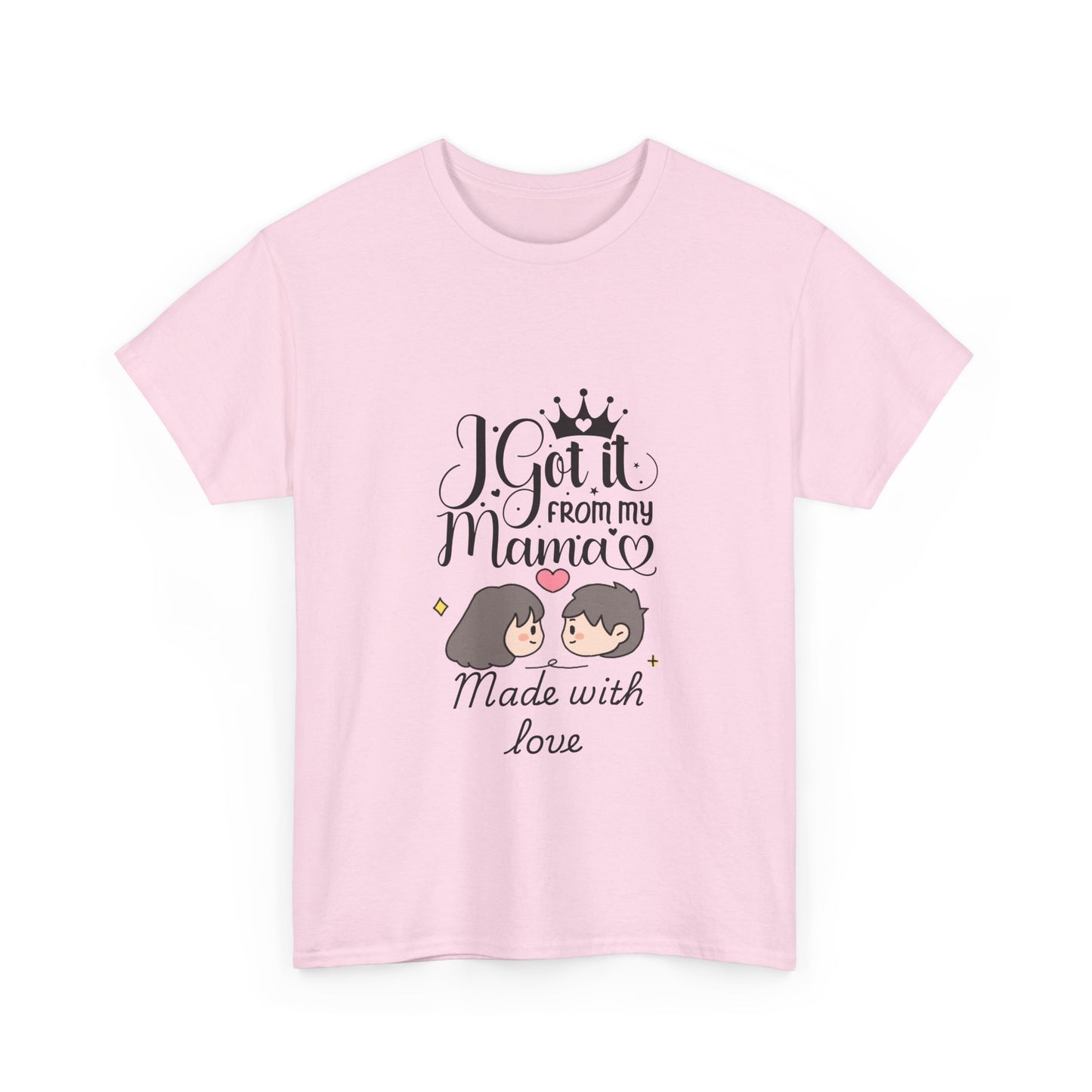 Mama Love Unisex Heavy Cotton Tee | Gift for Mom, Mother's Day, Family Bond, Cute Tee, Made with Love