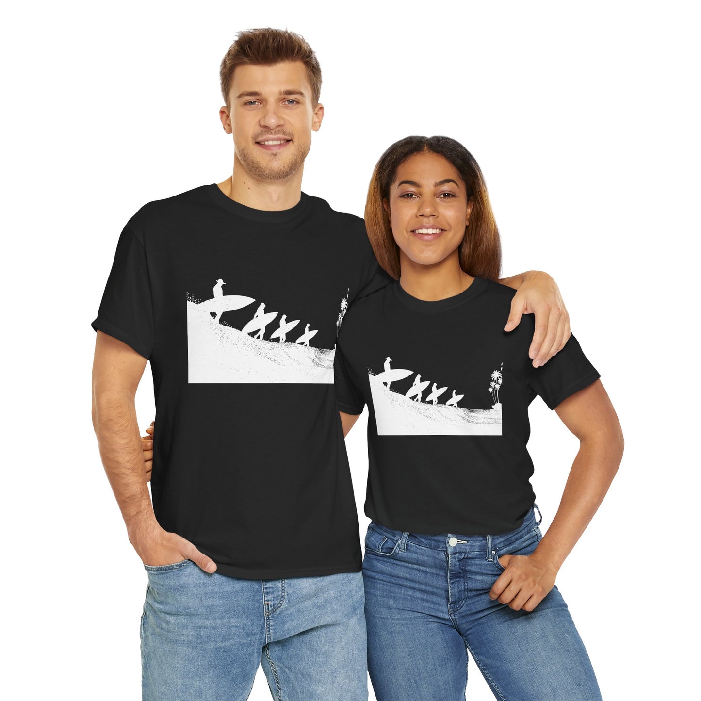 Boho Floral Unisex Tee - Beach Surfing Theme