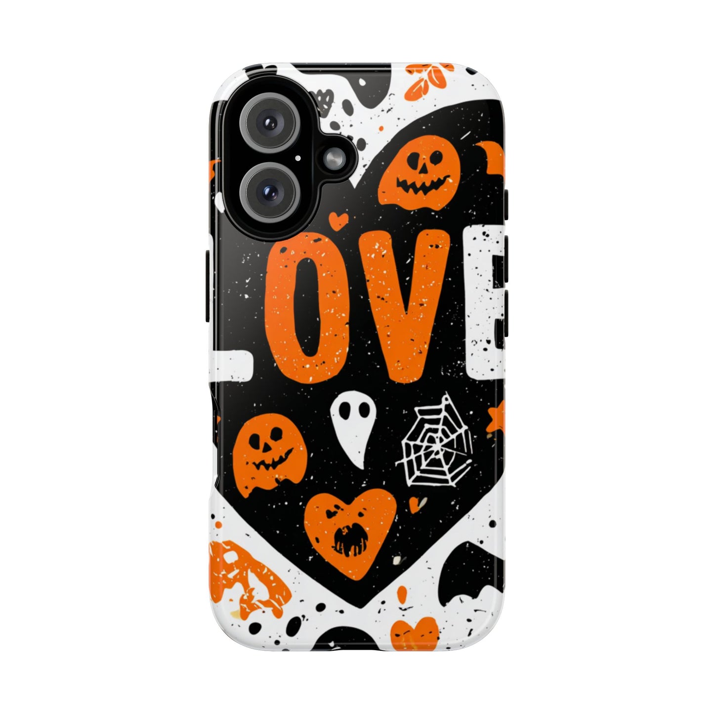 Halloween Phone Case - Spooky Love Design, Cute Ghosts and Pumpkins, Perfect for Fall Decor, Mobile Accessories, Trick or Treat Gifts